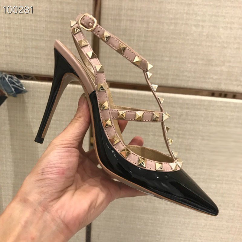 

2021 Good Quality Fashion Women Luxurys Designers Shoes Designer Sandals Womens Luxury High Heels Sandal Dress Shoess With Box Size 35-41 -H421, Black