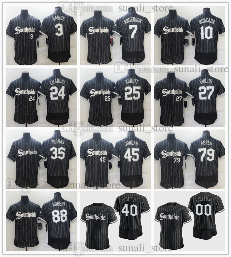 

Stitched 2021 City Connect Jerseys Lucas Giolito Jose Abreu Luis Robert Tim Anderson Yoan Moncada Michael Kopech Harold Baines Jim Abbott Frank Thomas Eloy Jimenez, Customize (tell me name and number)