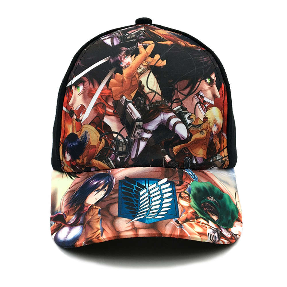 

Attack on Titan cartoon children's baseball cap with peripheral printing, Yellow