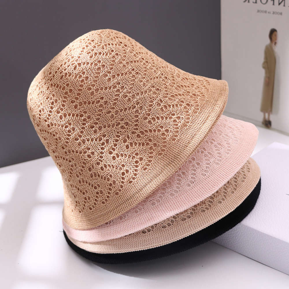 

Double sided fisherman's Hat Women's summer thin sunshade hat hollow out cotton hemp sunscreen Korean versatile children, Blue;gray