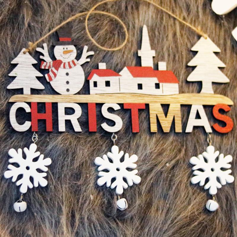 

Christmas Decorations 2021 Door Hanging Oranments Wooden Wall Xmas Decor Pendants Year For Home