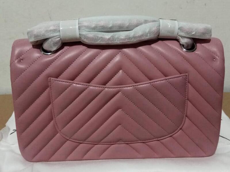 

Realfine Bags 5A 25.5cm Classic Flap Handbag Lambskin Quilted Leather Shoulder Handbags For Women with Dust bag Gold Hardware, Lambskin quilted gold_12
