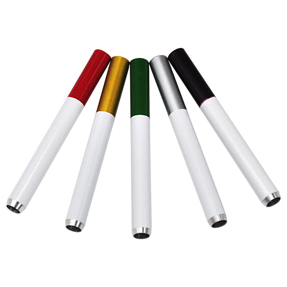 

80mm metal smoking pipes weight 9g multi color optional lightweight and portable metals pipe