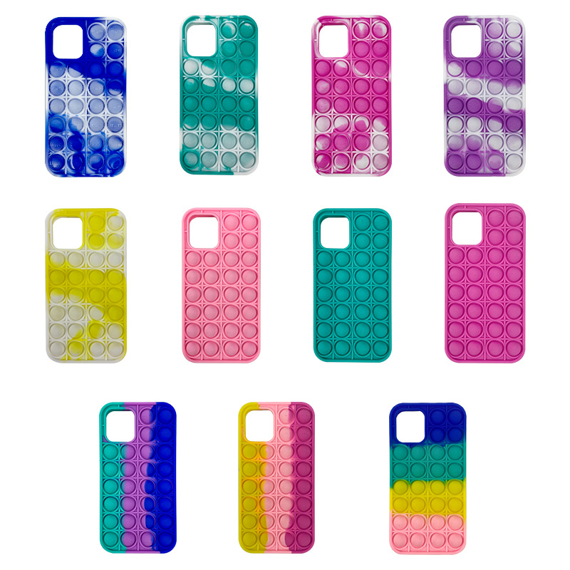 

Wholesale Pop Fidget Silicone Rubber Phone Case Compatible with IPhone 12/ 12pro/12 Pro MaxPhone Cases Accessories