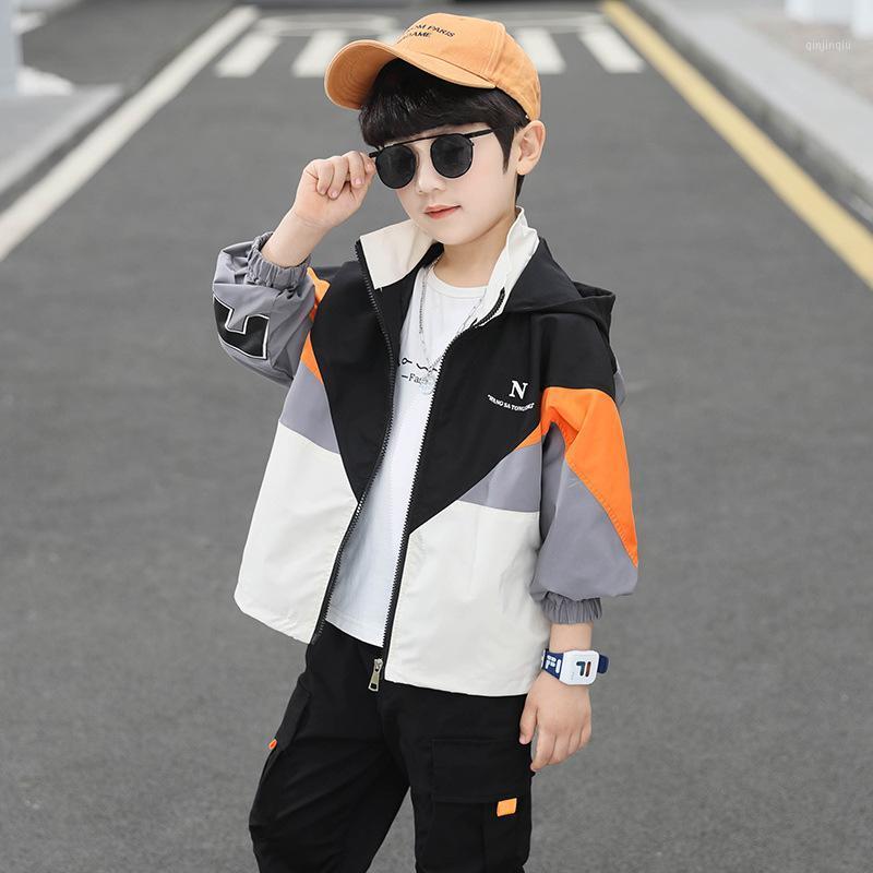 

Jackets Simple Spring Autumn Coat Outerwear Top Children Clothes Kids Costume Teenage Gift Plus Size Boy Clothing High Quality, Blue;gray