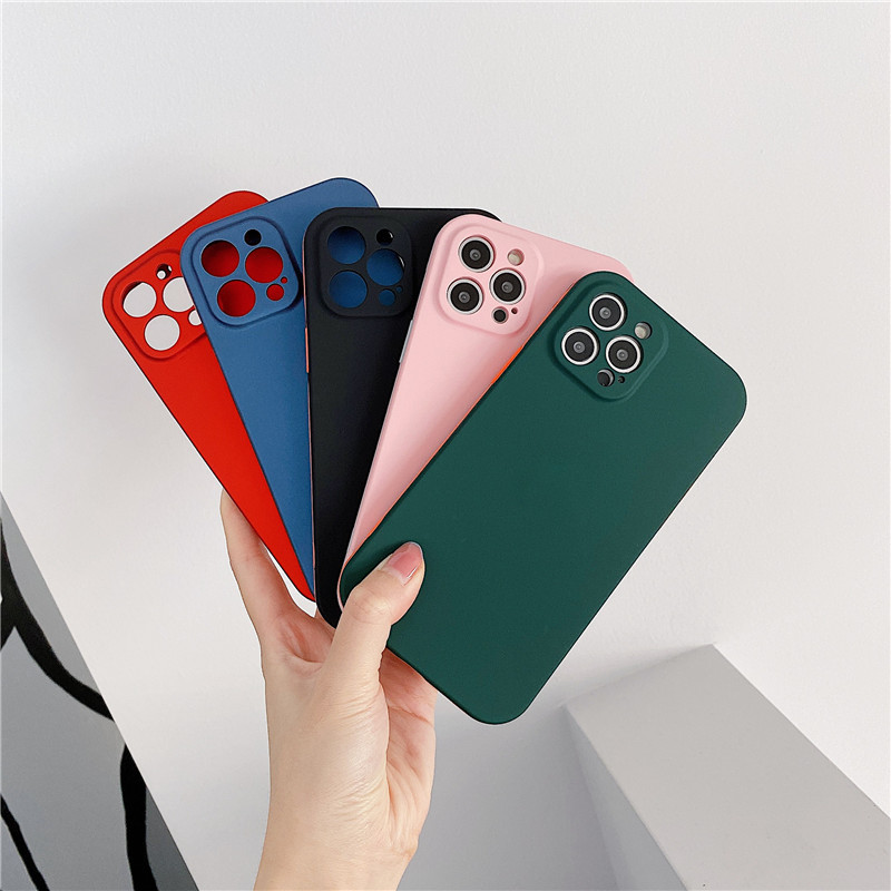 

3 in 1 Contrast Color Phone Cases Full Back Cover Fine Hole Screen Protector for iPhone 12 pro max mini 11 11pro X Xs XR 7 7P 8 8plus, 5 colors;pls choose