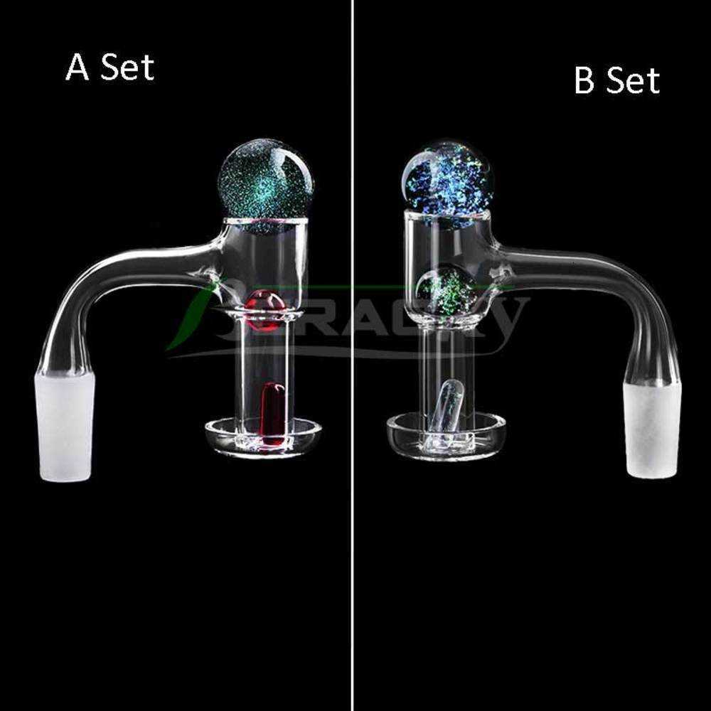 

With Beracky Full Weld Beveled Banger Edge Terp Two Styles Glass Marble/Ruby Pearl Set Vacuum Slurper Nails Fo
