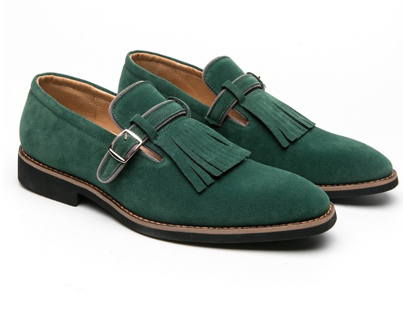 

Leather Men Casual Formal Dress Shoes Flats Loafers Man Wedding Designer Boots High Quality, Brown