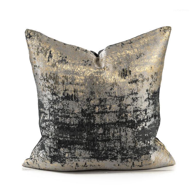 

Cushion/Decorative Pillow Black Gold Cushion Cover Couch Outdoor Decorative Case Modern Simple Luxury Texture Jacquard Art Home Sofa Coussin