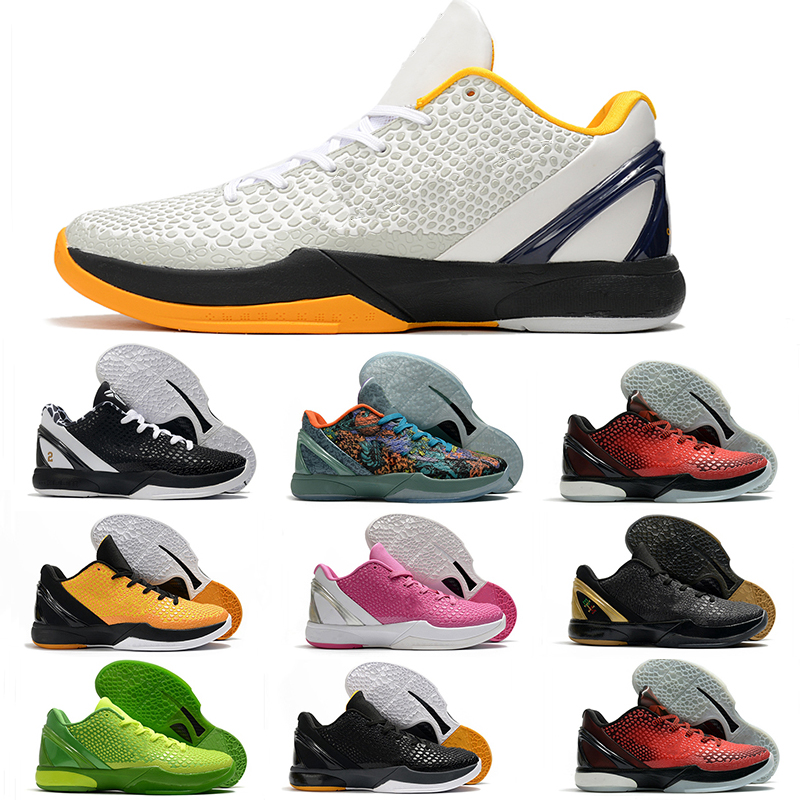 

Prelude KBS 6s VI Protro Mambacita Basketball Shoes Grinch Green Apple Volt Crimson Black Mamba Think Pink All-Star BHM Del Sol Sneakers, Color 5