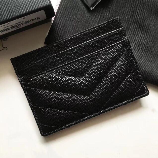 

Super Elegant lady brand wallet fashion card holder Black Leather coin purse Mini Credit cards bag