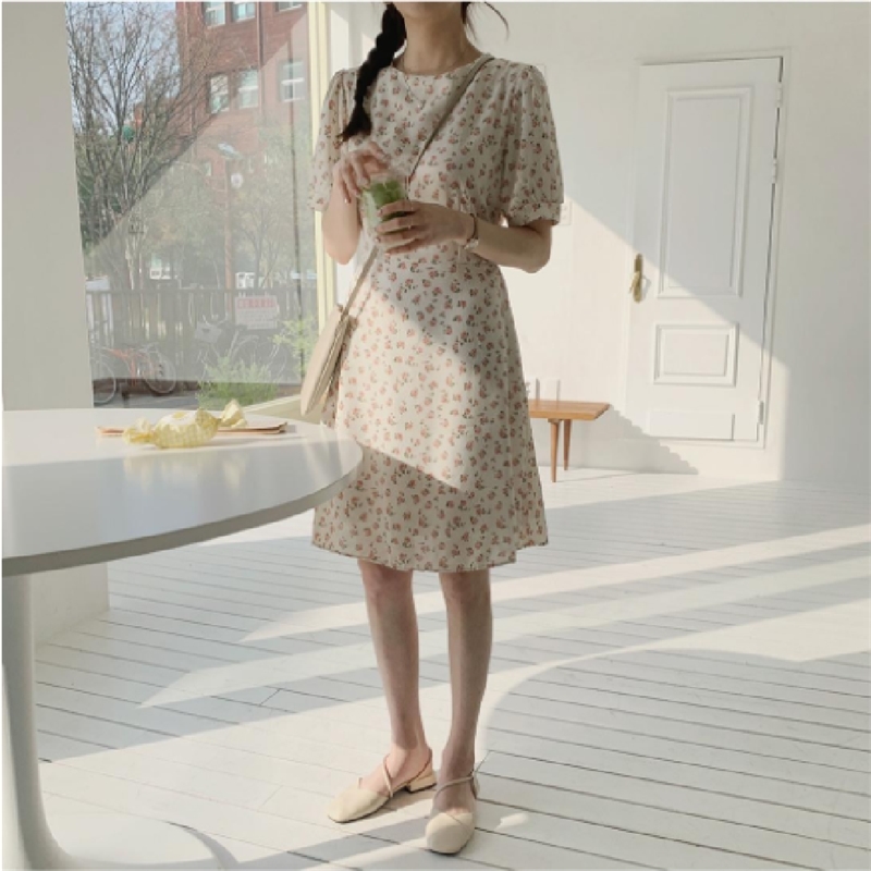 S-XL Plus Size Summer Girls Boho Party Female Vintage Dress Print short Sleeve Women Dresses evening Robe Vestido 210417Z
