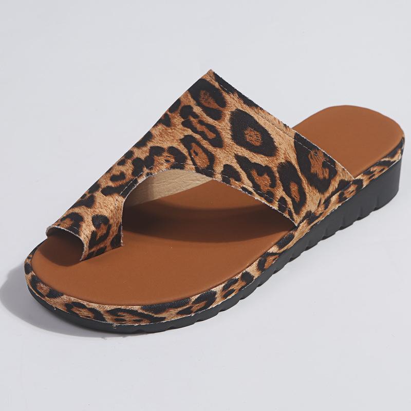 

Sandals Summer Women Flats Comfy Plain Shoes Flat Platform Big Toe Foot Correction Orthopedic Bunion Corrector Flip Flop, Silver