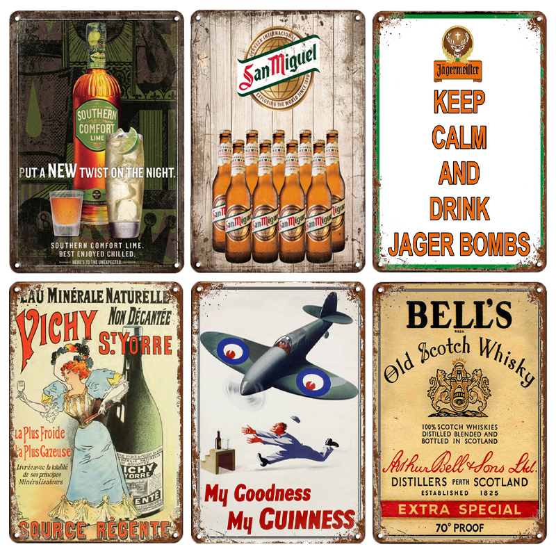 

STELLA ARTOIS SAN MIGUEL CORONA Retro Vintage Metal Sign Pub Bar Home Wall Decorations Metal Advertising Painting Poster