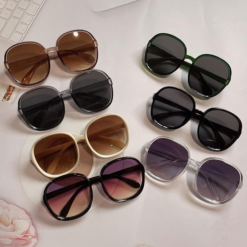 

Sunglasses Vintage Round Square Big Frame Women Fashion Black Sun Glasses For Men Oversized Female Male