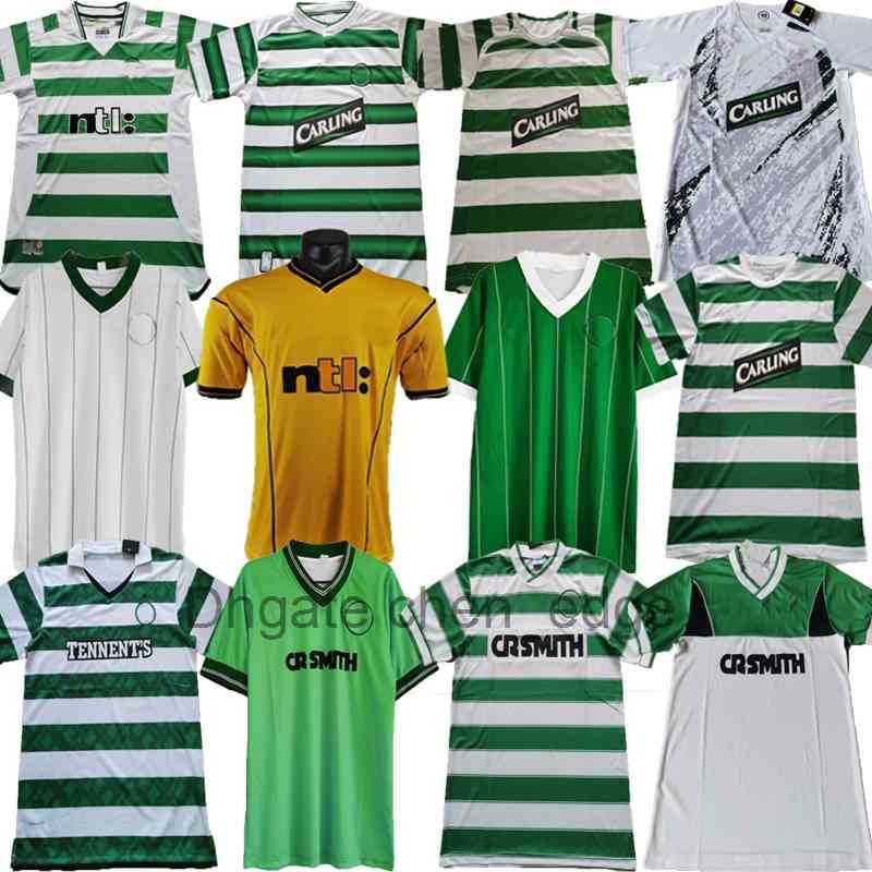 

1984 1986 1987 1989 1991 Retro Jersey Celtic soccer jerseys HOME AWAY 1995 96 97 98 99 football shirts LARSSON NAKAMURA KEANE black green, Black;yellow