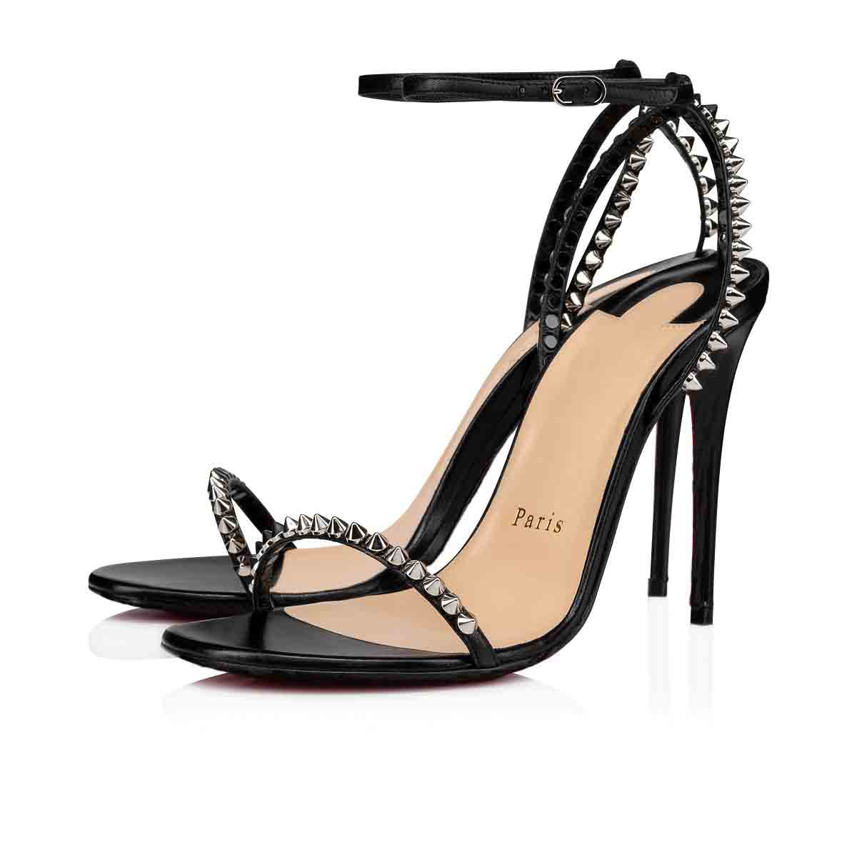 

New Summer Lofty Heels Lady Sexy Sandals So Me Spiked Black Nuede Veau Velours Leather,Cool Ankle Strap Women Wedding Party Dress Shoes