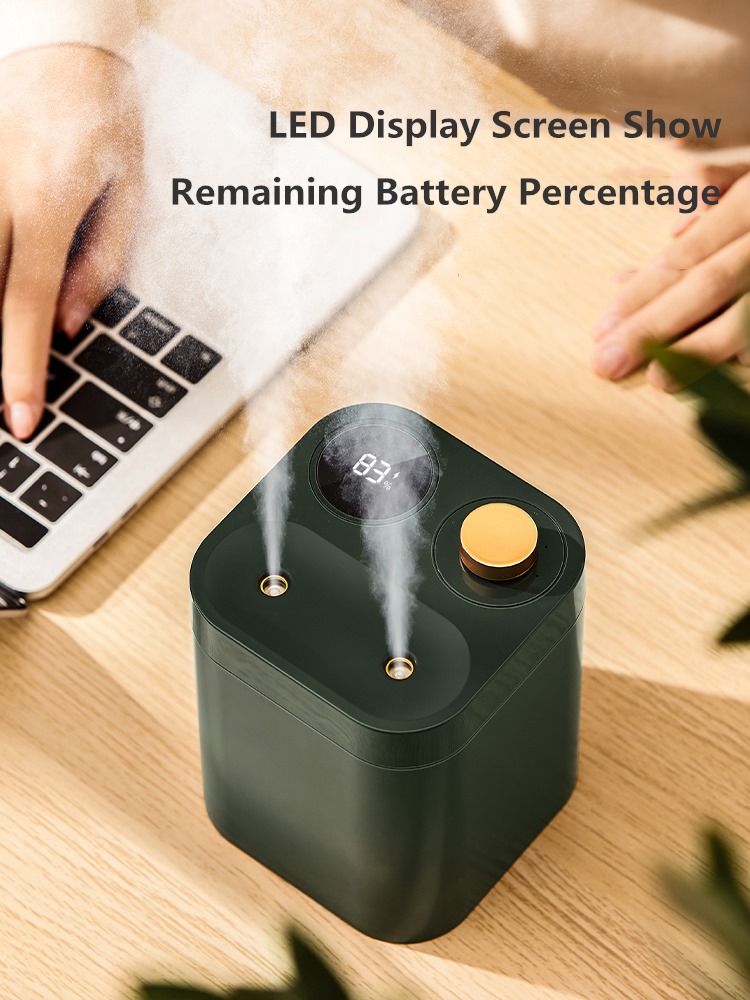 

2 Mist Outlet Battery Portable Humidifier Home Air Freshener Essential Oil Diffuser Aromatherapy Ultrasonic Humidifier Diffusers