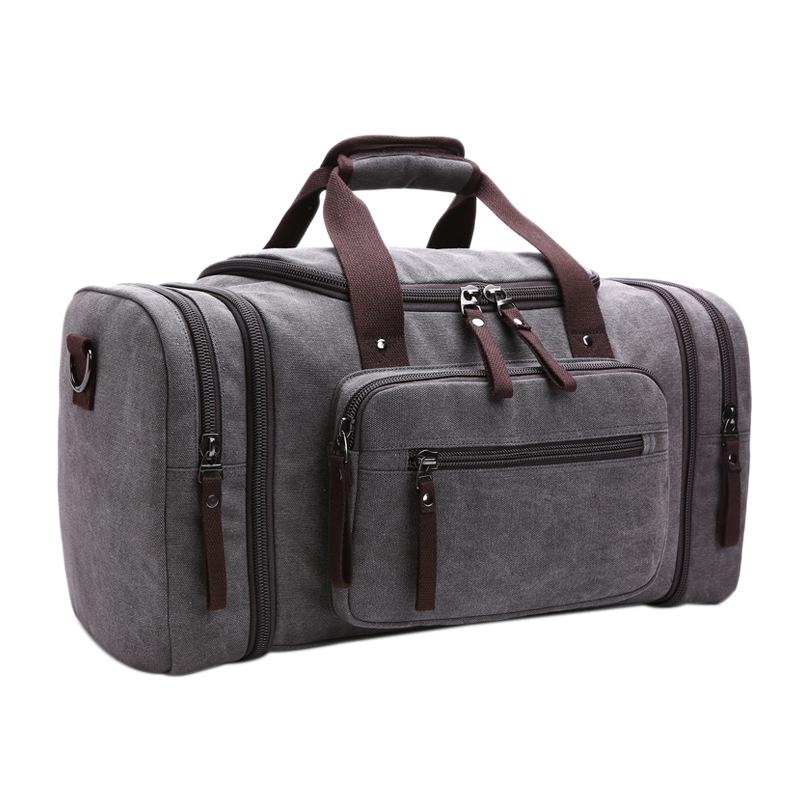 Duffel Bags Large Capacity Men Hand Luggage Travel Duffle Canvas Weekend Shoulder Multifunctional Overnight Bag-image-697814263