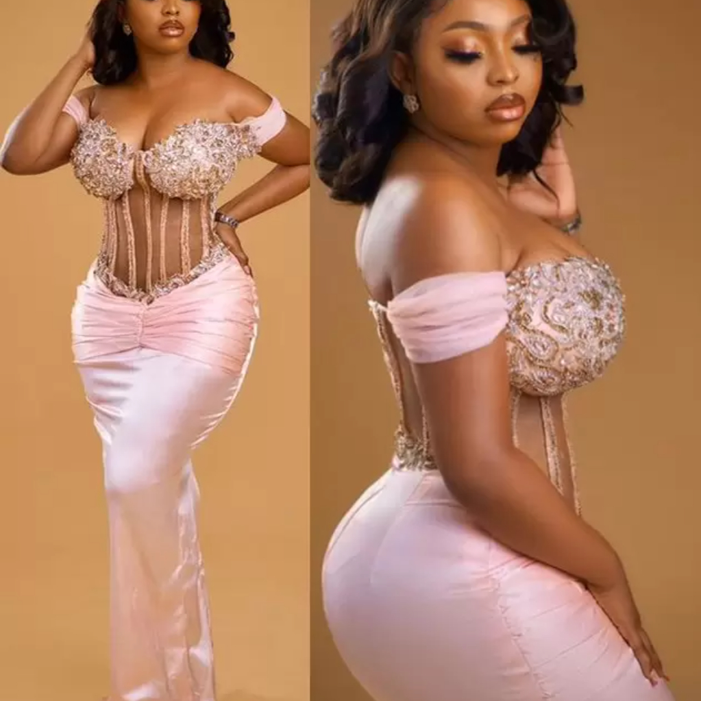 

2022 Plus Size Pink Lace Beaded Prom Dresses Lace Beaded Sheath Evening Formal Party Second Reception Bridesmaid Gowns Dress ZJ776, Black