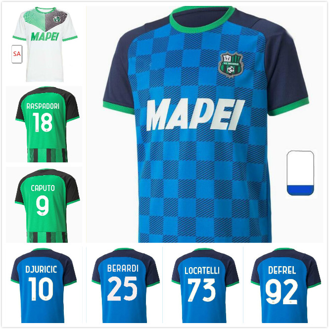 

2021 2022 Sassuolo Calcio Soccer Jerseys 21/22 BOGA Caputo Berardi Djuricic Raspadori Defrel Third Home Müldür PRINCE Football Shirt SERNICOLA Away uniform tops