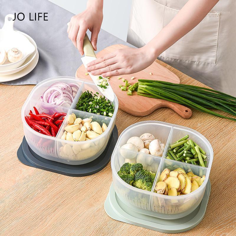 

LIFE Fresh-Keeping Box Compartmentalized Case With Lid Refrigerator Storage Container Kitchen Onion Seal