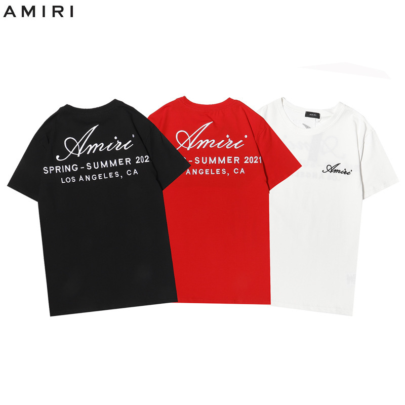 

Correct version of street fashion brand Amir three dimensional embroidery letters Unisex short sleeve T-shirt, White