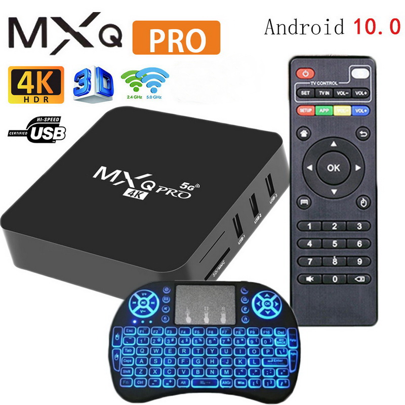 

MXQ Pro Android TV Box RK3228 Android10.1 1GB 8GB HD 3D 2.4G&5G WiFi Google Play Media Player i8 keyboard