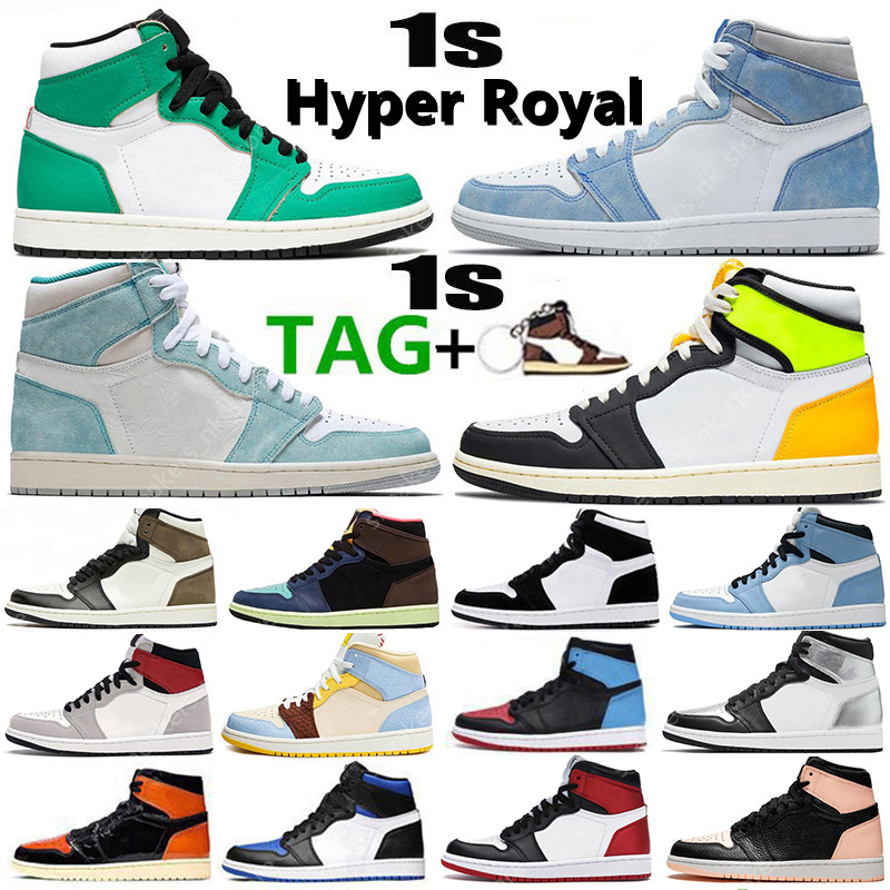 

High Quality 1 1s basketball shoes Hyper Royal Shadow 2.0 Lucky Green Silver Toe twist Dark Mocha Women mens trainers Sports Sneakers, Bred toe