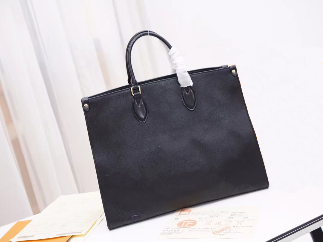

Classic luxury designer tote women Genuine leather Onthego handbags twist handbag messenger Shopping bag shoulder bags pockets Cosmetic purse free ship, Black #m44925