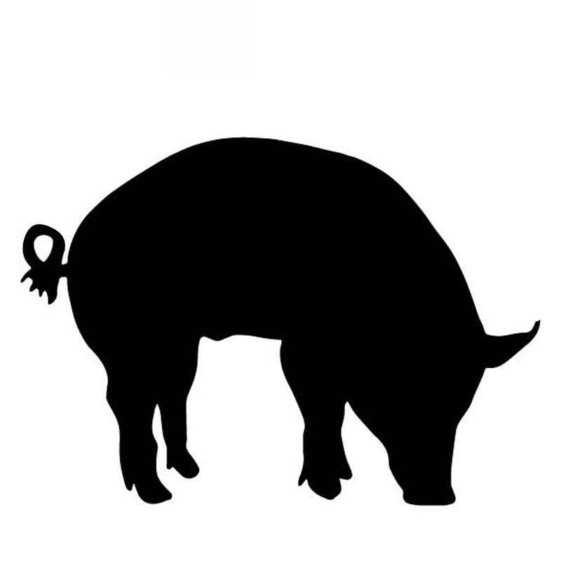 Cute Pig Pattern Animal Sticker High Quality Car Window Decoration Personality Waterproof Decal Black/white, 15cm*11cm-image-687172237