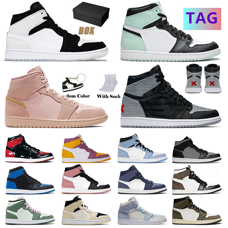 

Jorda Jorden 1 Jorden1s Jumpman Basketball Shoes Newstalgia Men Women Mocha 1s High Panda University Blue Cactus Jack Pink Mid Dutch Green Sneakers Big Size Us 12 13, B45 36-46 offfwhite red