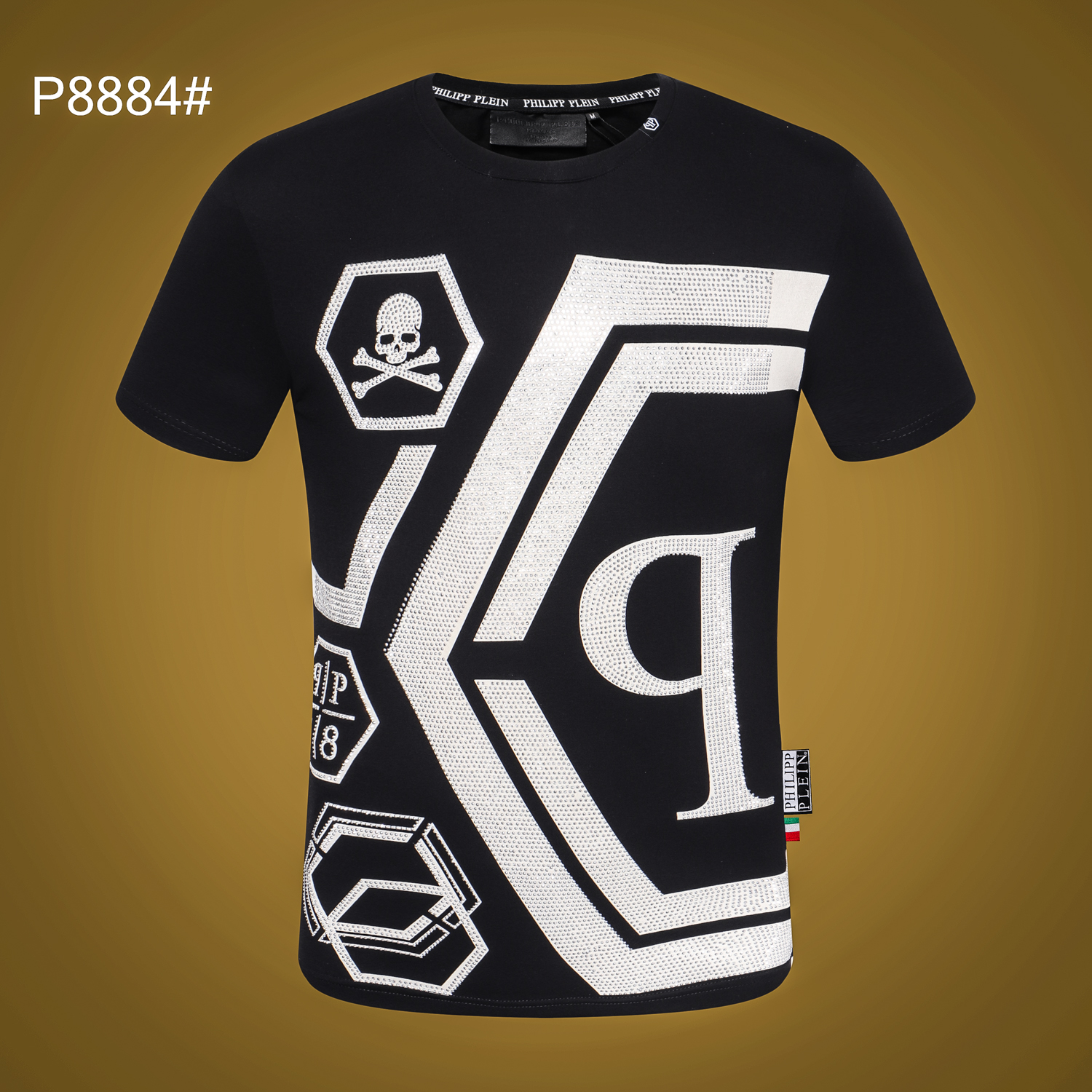

2021 round neck men's T-shirt polo shirt, pure cotton printed and embroidered high quality T-shirt, 100% copy of Asian size M-3XL #P12