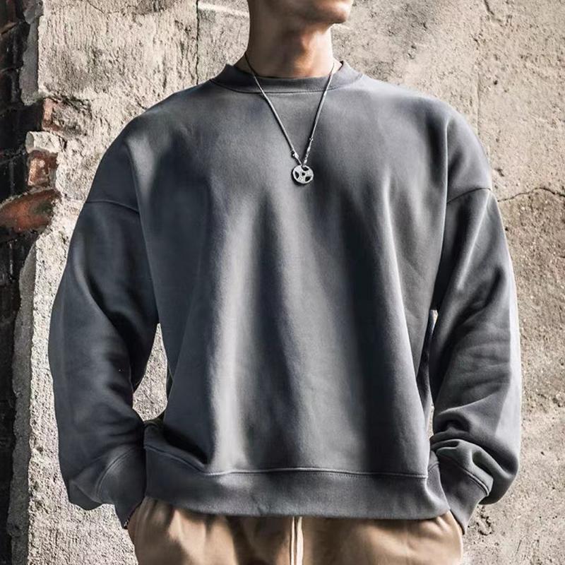 

Men's Hoodies & Sweatshirts Mens Hoodie Men 2022 Spring Black O-Neck Fashion Loose Style Male Autumn Winter Khaki Casual Sweatshirt For
