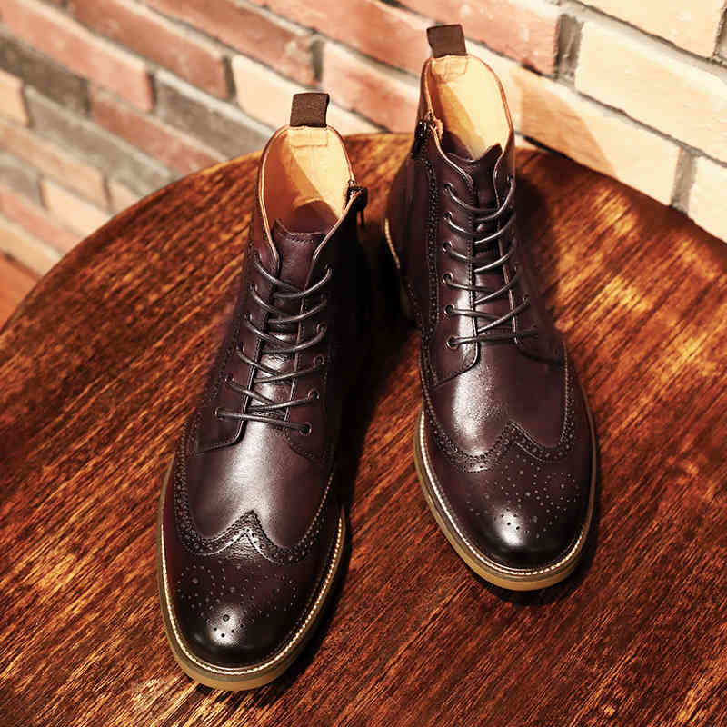 

dress shoes i've disengaged genuine leather boots from men in lasso boots... winter casual shoes of retro-quality british breathable a9, Black