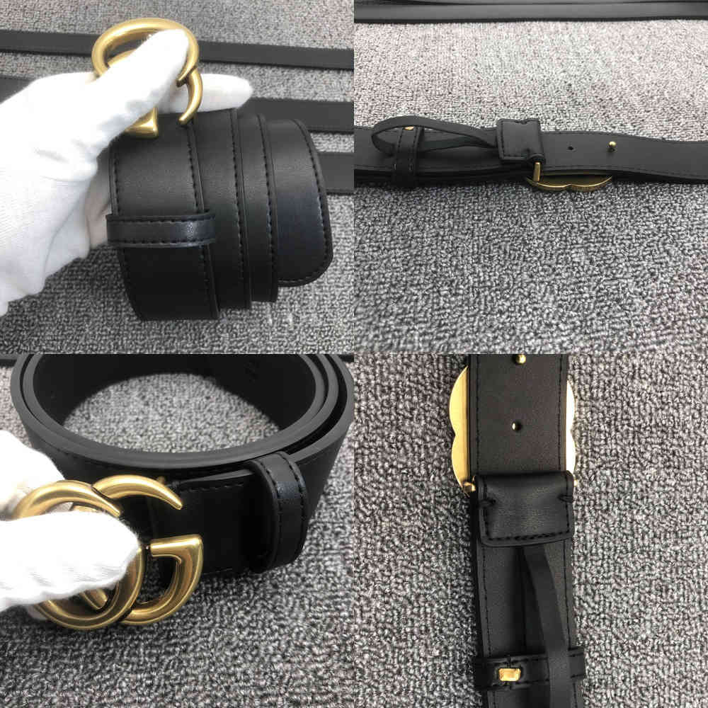 

Belt Women's Double-g Thin Double-layer Leather Belt for Men Women