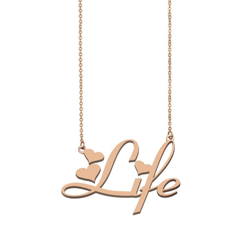 

Pendant Necklaces Life Name Necklace , Custom For Women Girls Friends Birthday Wedding Christmas Mother Days Gift