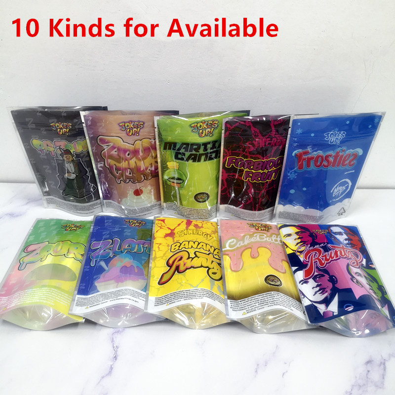 NEW Joke's UP! 3.5g Banana Runtz Forbidden Fruit Obama Zour Cake Elatto Cake better Smell Proof Bags 420 Dry Herb Flowers-image-691686296