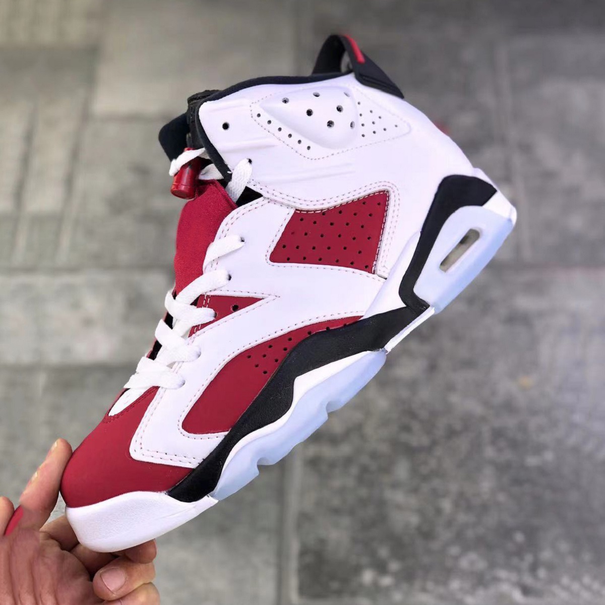 

carmine 6 mens basketball shoes high quality fashion CT8529-106 white red 6s men trainers sports sneakers 40-47, Color#1