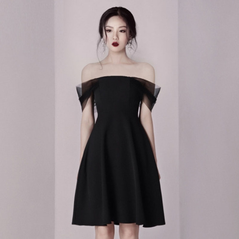 

ZAWFL Summer Backless Slash Neck Elegant Dress Women Fashion Mesh Off The Shoulderr Sexy Dresses Casual Office Vestidos 210525, Picture color