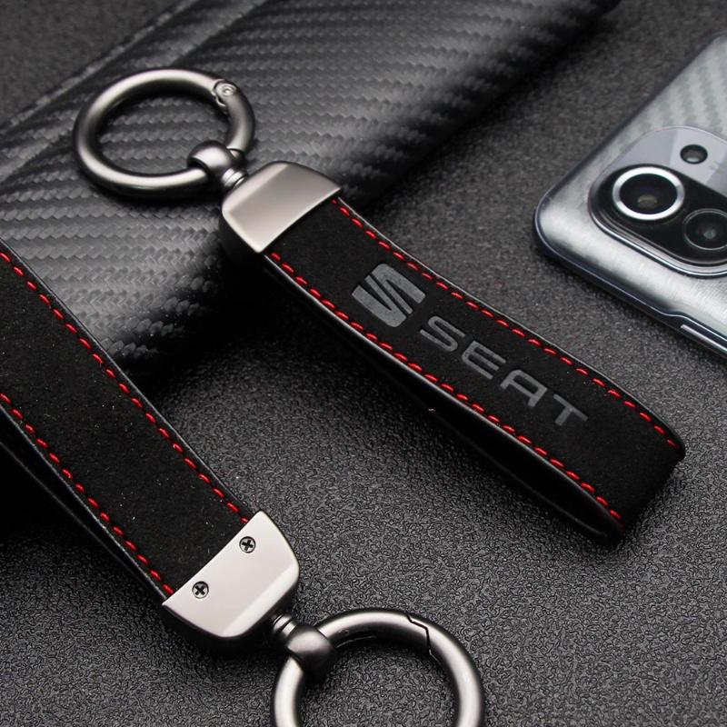 

Keychains Metal Alloy Car Keychain Styling KeyRings Accessories For Seat Leon 5f Ibiza 6l 6j 1p Cushion Altea Xl