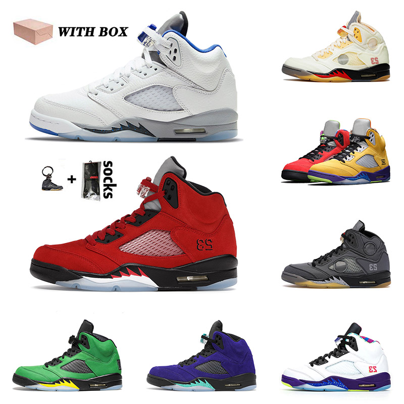 

2021 Newest Arrival Basketball Shoes 5 5s Stealth Raging Bull Black Muslin Mens Womens Sail SE Oregon Alternate Grape Trainers Sneakers 36-47