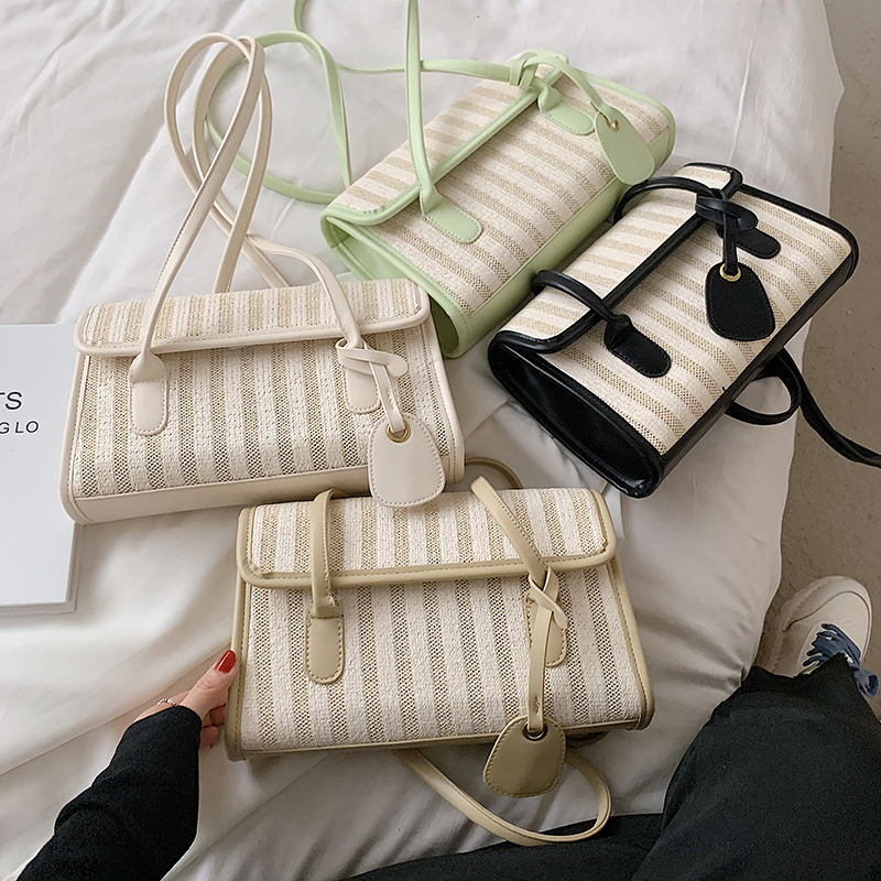 

Women's Small Handbag 2021 Summer High-quality Straw Designer Lady Travel Shoulder Beach Small Phone Purses, Beige