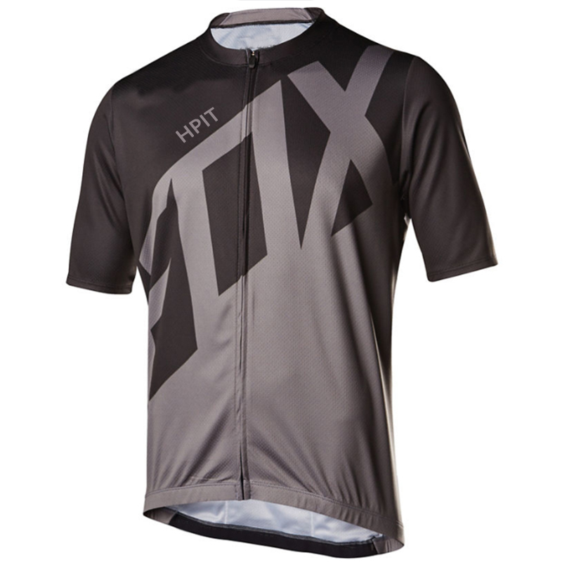 

2020 Hpit Fox Men's Cycling Jerseys Short Sleeve Bike Shirts MTB Bicycle Jeresy Cycling Clothing Wear Ropa Maillot Ciclismo 210419, Gray