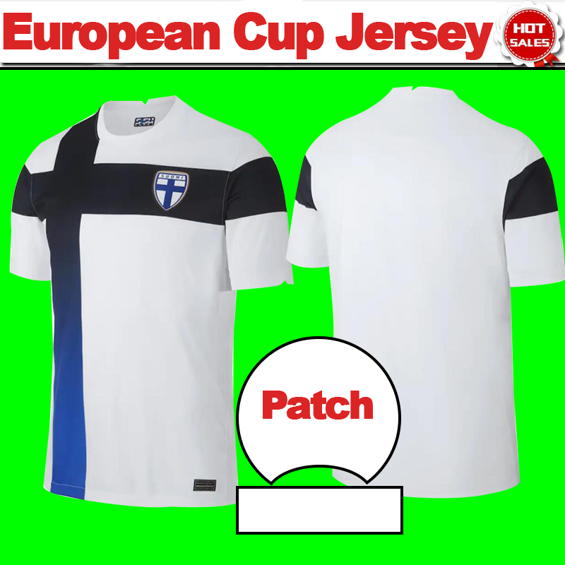 

2020 2021 European Cup Finland Soccer Jersey Home White Short Sleeve Soccer Shirt Nation Team Football Uniforms Men Thai Quaility