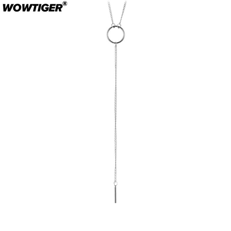 

Pendant Necklaces WOWTIGER Fashion Stainless Steel Tassel Necklace Woman Long Section Women Holiday Beach Jewelry Wholesale