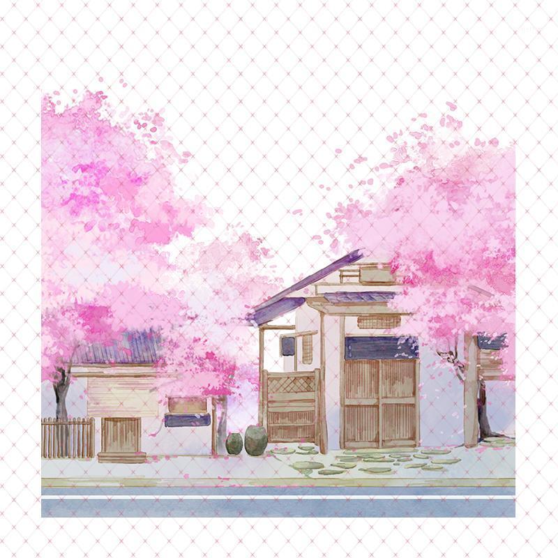 

Gift Wrap Charming Janpanese Cherry Alley PET Special Oil Washi Tapes Journal Tape Adhesive DIY Scrapbooking Stiker
