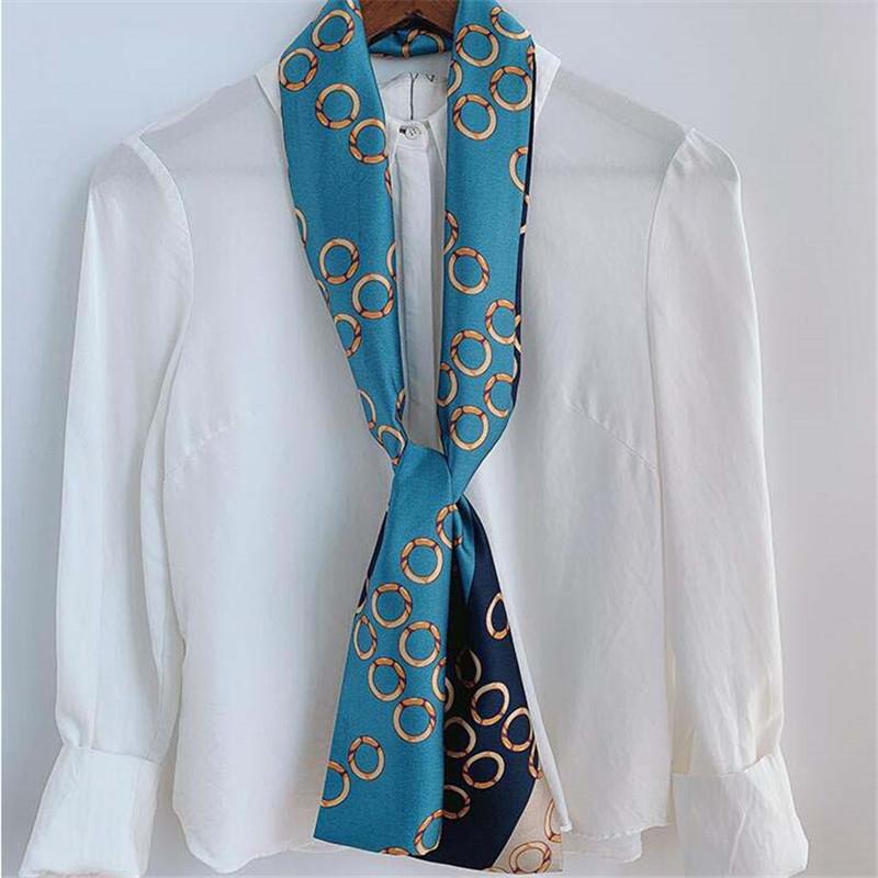 

Scarves 2021 Hijab Scarf Women Bandana Silk Foulard Femme Hair Versatile Literature Decorate Cartoon Printing Small