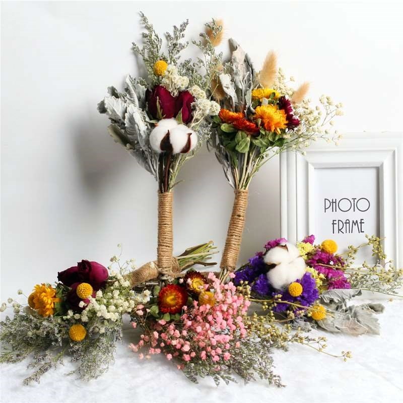 

Natural Dried Flowers Gypsophila Bouquet Dry Plants Flower Arrangement DIY Wedding Home Decoration Materials