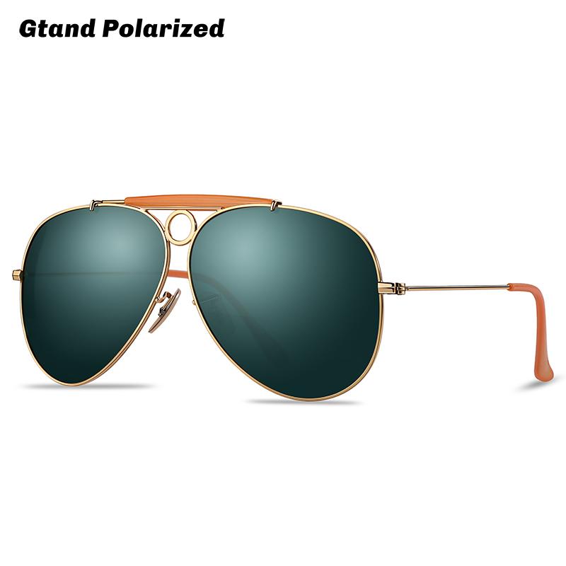 

Gtand Vintage Classic 3138 Shooter Pilot Style Polarized Sunglasses For Men/Women Driving Brand Design Metal Circle Sun Glasses, White;black